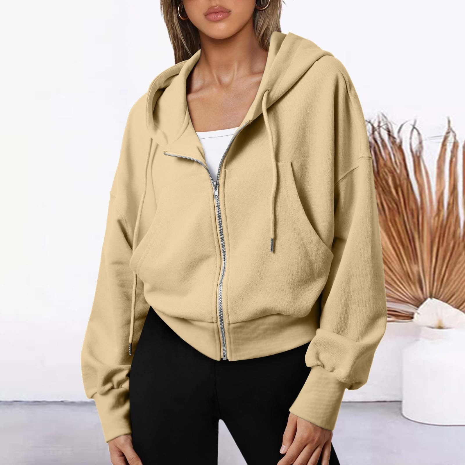 Sweat-shirt unisexe zippé