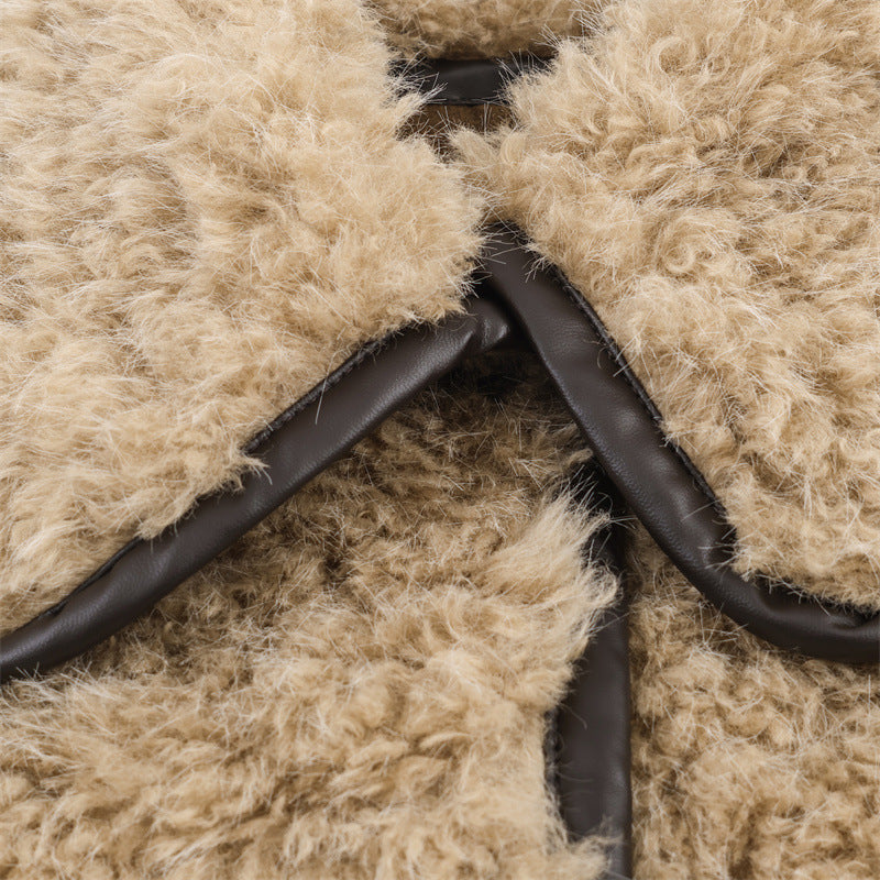 Manteau Long en Fausse Laine Moutonnée