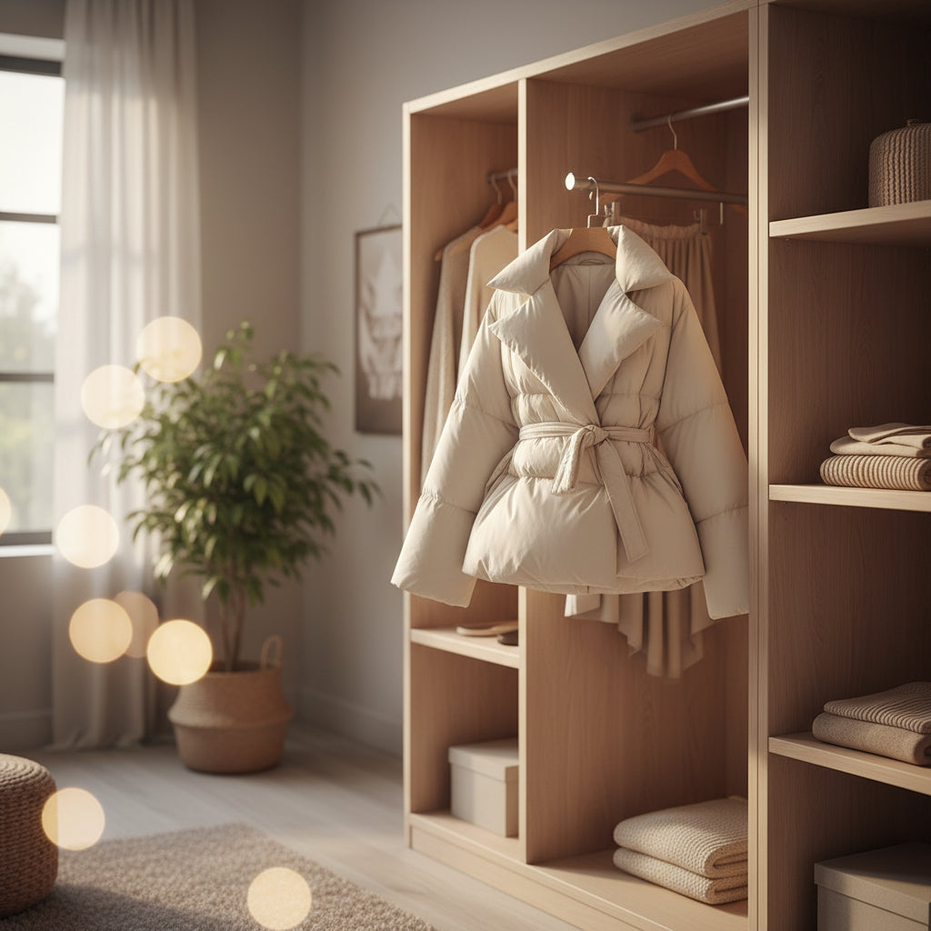 Doudoune Ceinturée Élégante