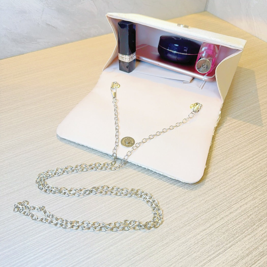 Sac à Main avec Poignée Perles & Effet Plissé