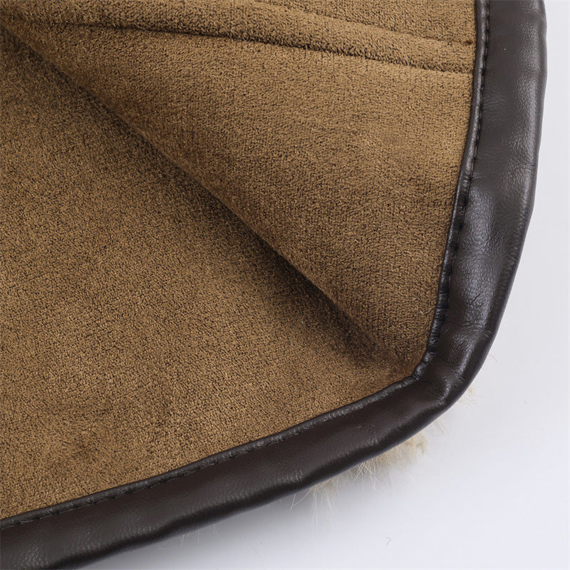 Manteau Long en Fausse Laine Moutonnée