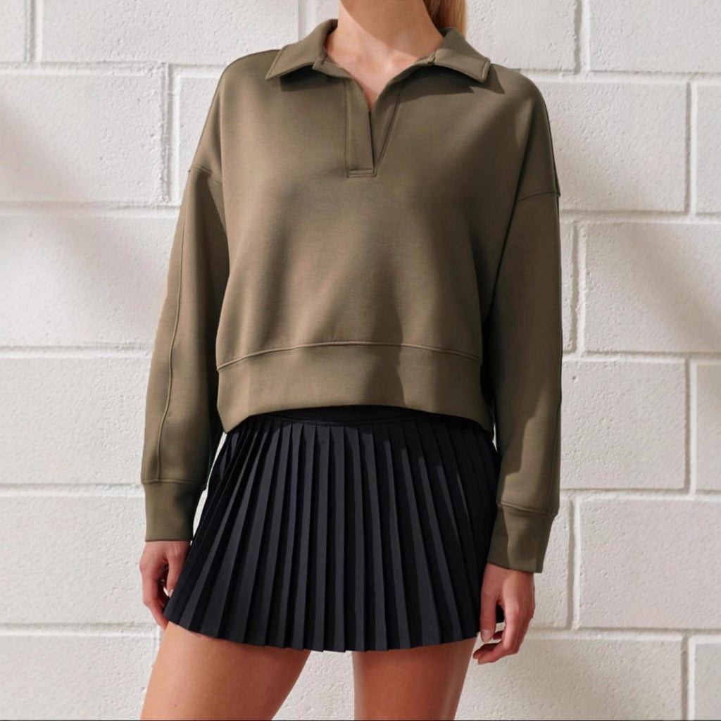 pull manches longues col v