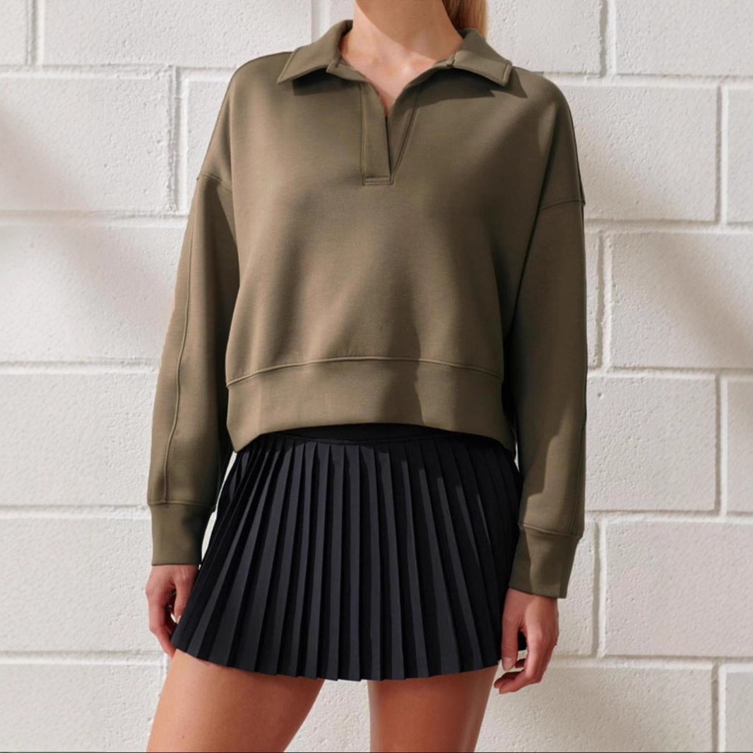 pull manches longues col v