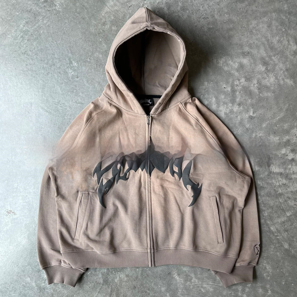 Sweat à Capuche Streetwear délavé