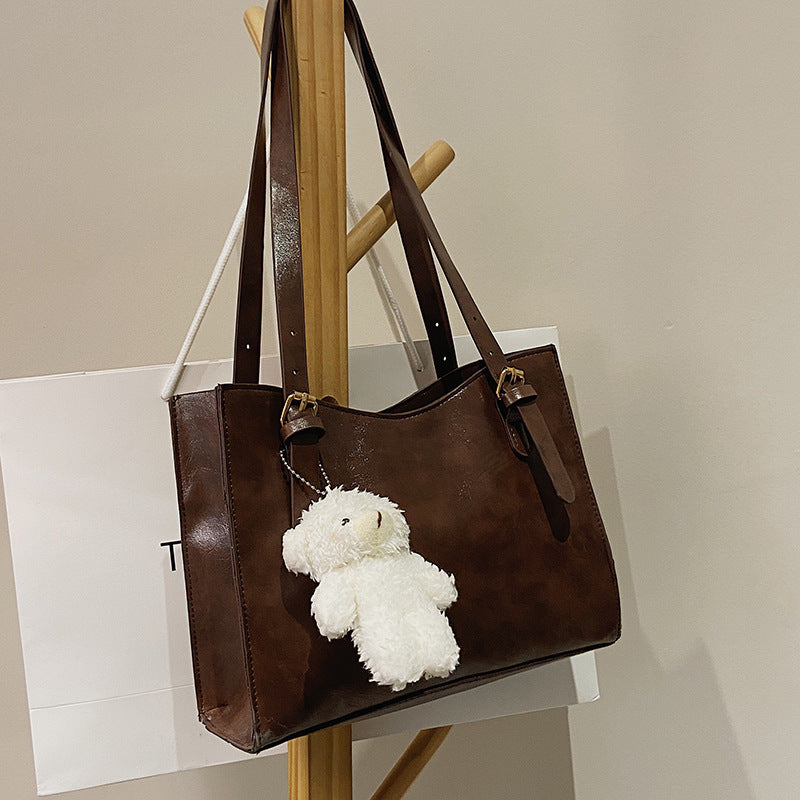 Sac Tote Lisse avec Poignées Doubles