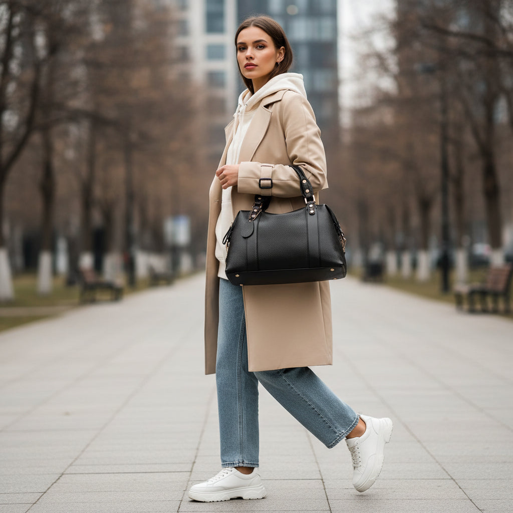 Sac Hobo avec Poignées Doubles