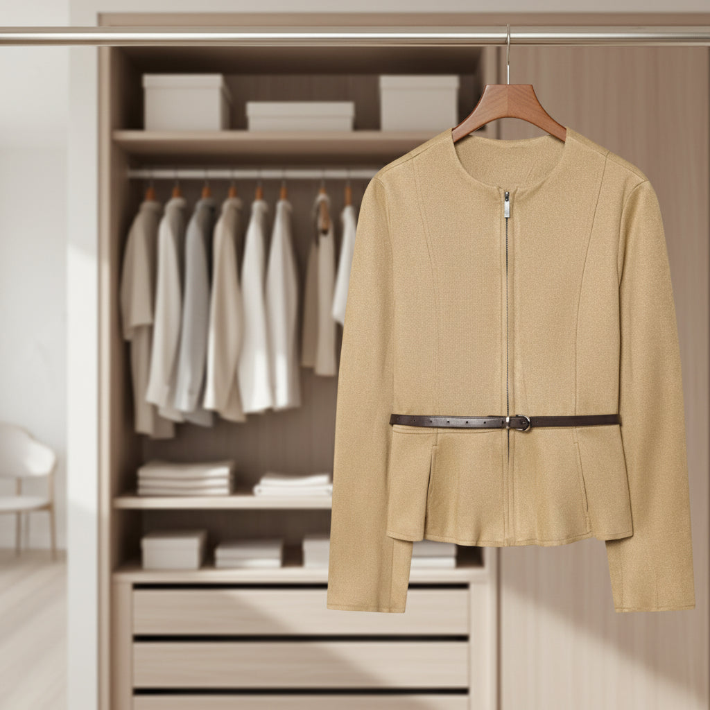 Veste Élégante Ceinturée