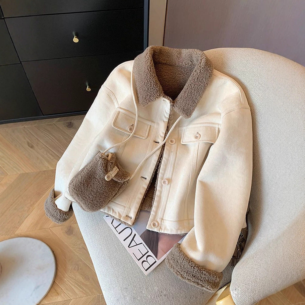 Veste Fourrée Bicolore