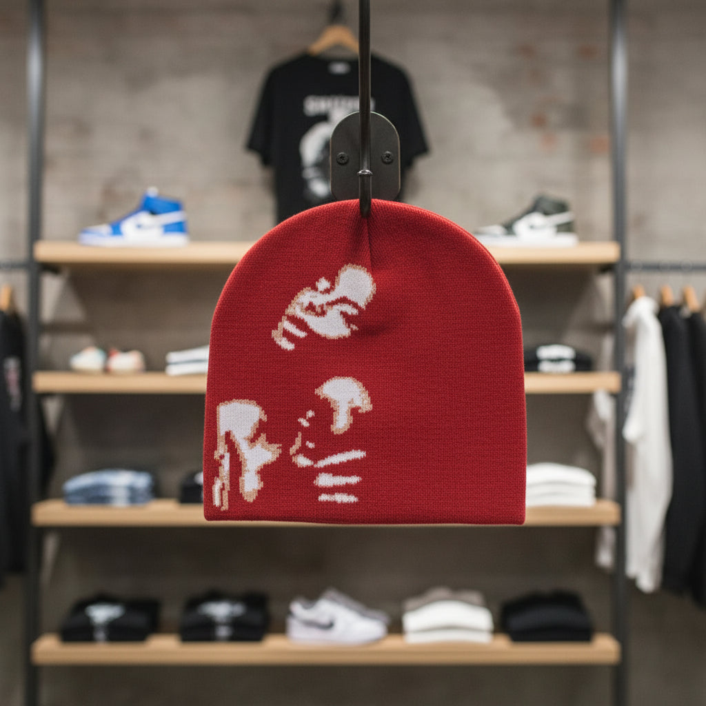 Bonnet avec Motif Pixelisé