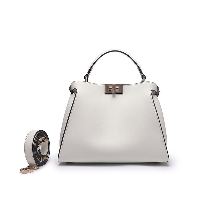 Sac Tote Structuré avec Poignées & Fermoir Métallique