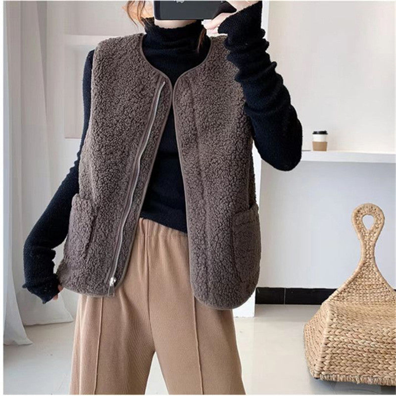 Gilet sans manches polaire femme