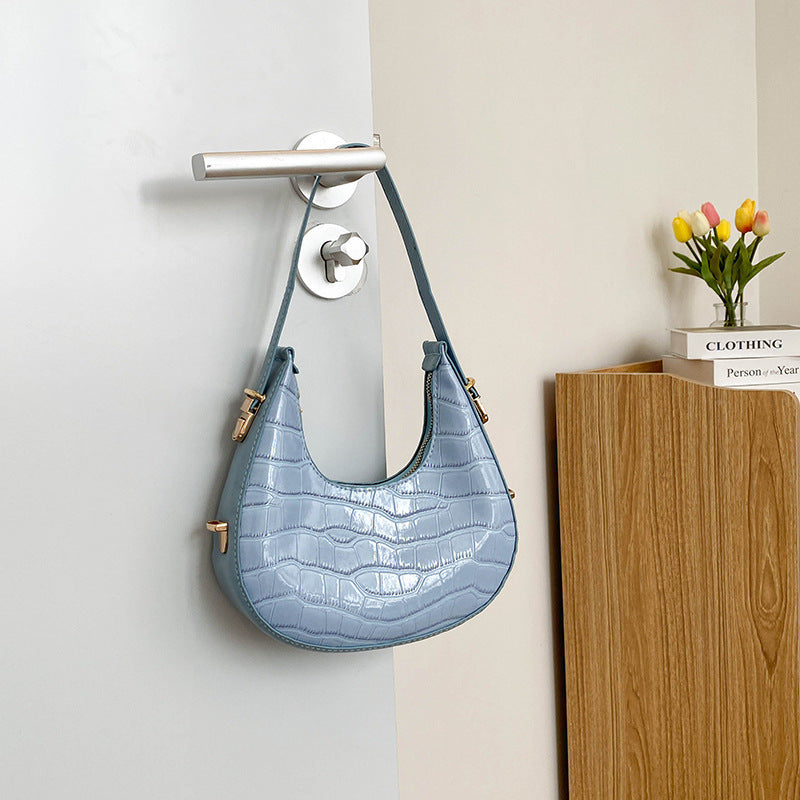 Sac Hobo Vert Cuir Croco