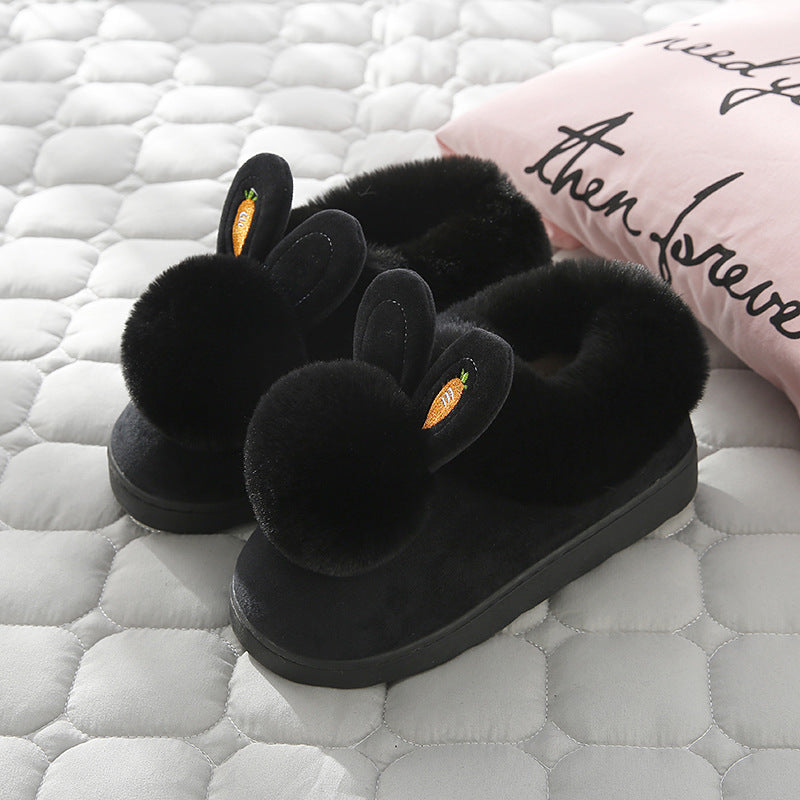 Chaussons lapin en peluche