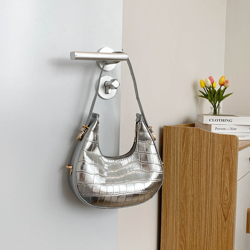 Sac Hobo Vert Cuir Croco