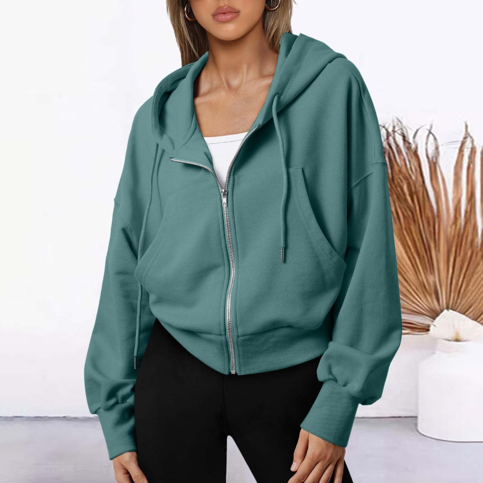 Sweat-shirt unisexe zippé