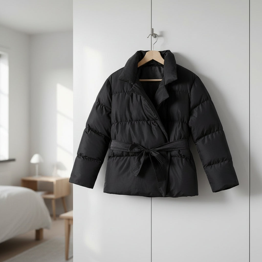 Doudoune Ceinturée Élégante