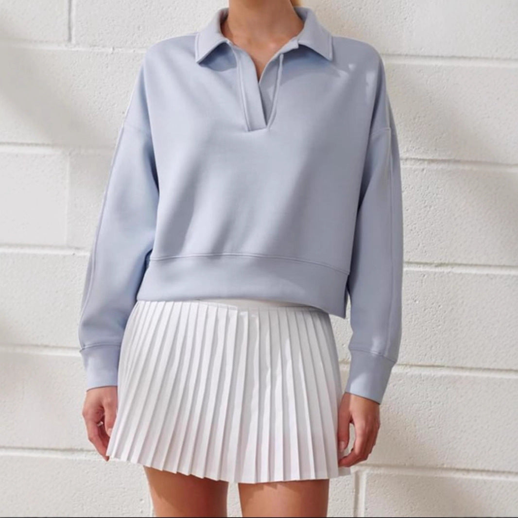pull manches longues col v