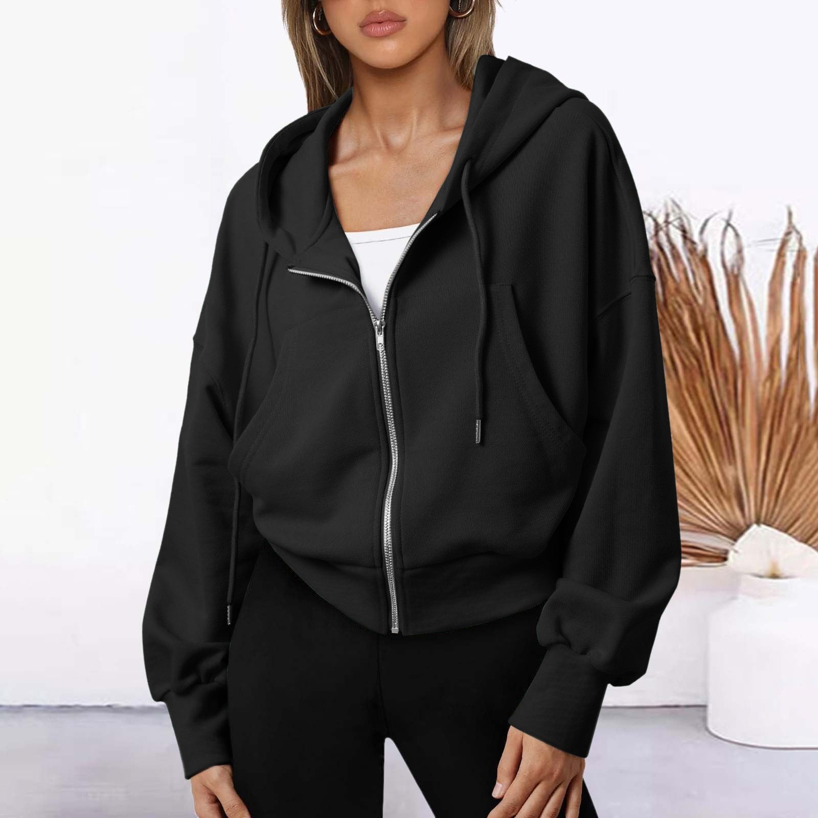 Sweat-shirt unisexe zippé
