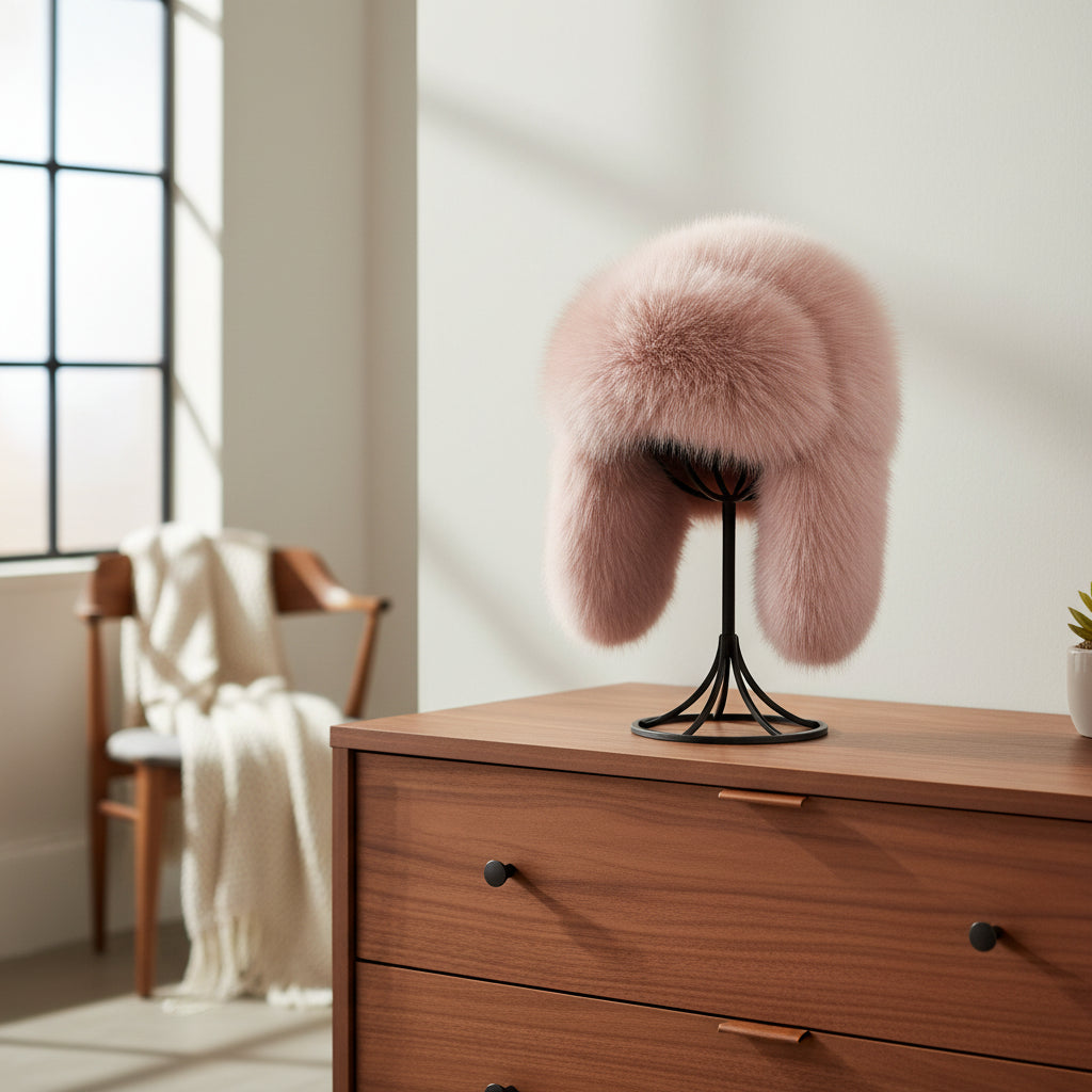 Bonnet en Fourrure avec Oreillettes