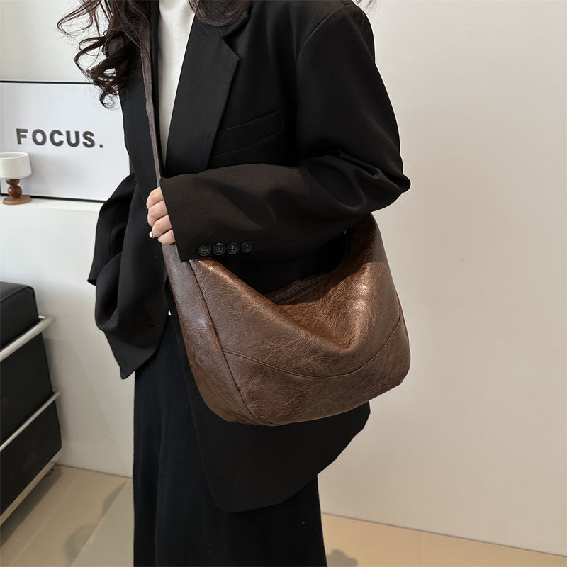 Sac Hobo Souple avec Poignée Longue