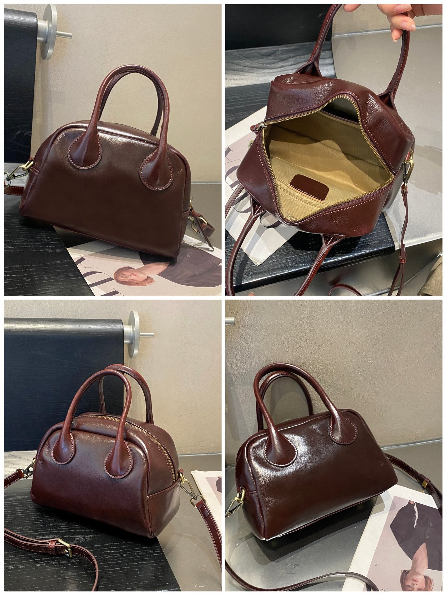 Sac à Main avec Poignées Courbes