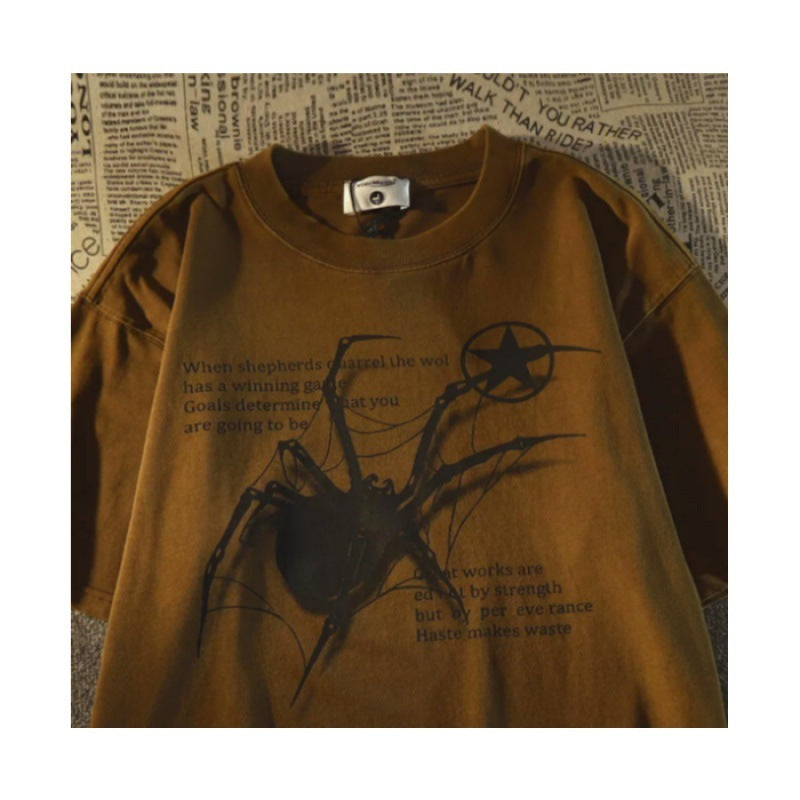T-shirt Oversize Imprimé araignée