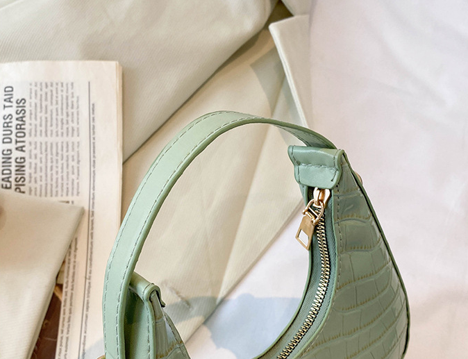 Sac Hobo Vert Cuir Croco