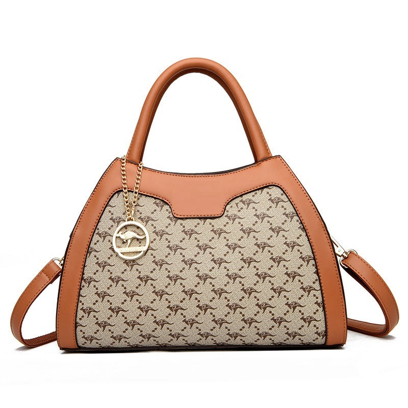 Sac Tote avec Motif Animal & Fleurs + Pendentif Décoratif