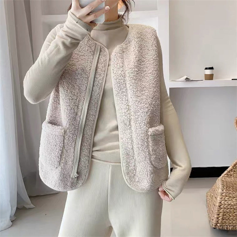 Gilet sans manches polaire femme