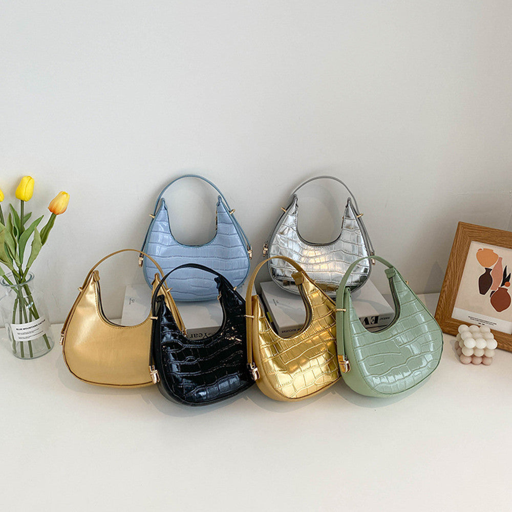 Sac Hobo Vert Cuir Croco