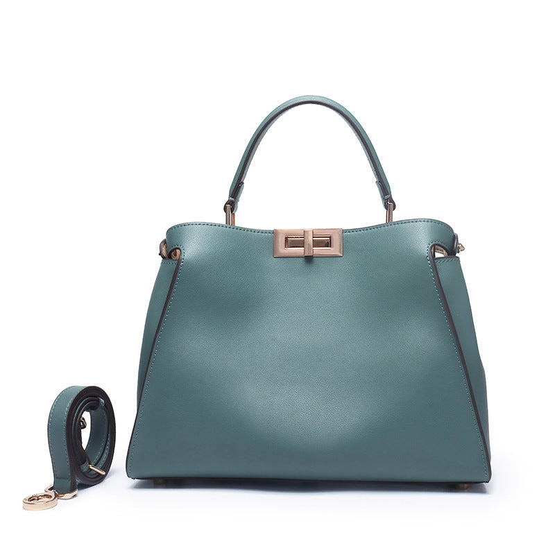 Sac Tote Structuré avec Poignées & Fermoir Métallique