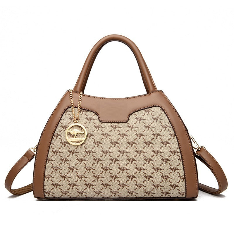 Sac Tote avec Motif Animal & Fleurs + Pendentif Décoratif