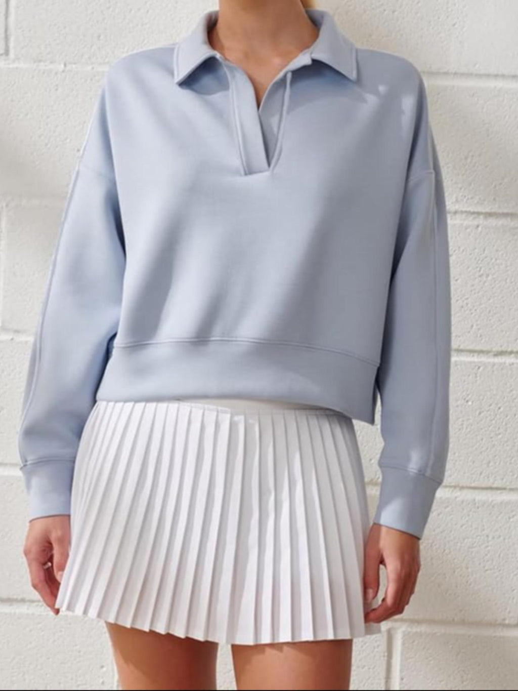 Sweat à Col Polo Femme