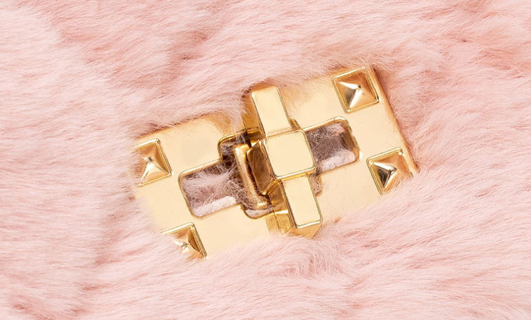 Sac Mini en Fausse Fourrure Matelassée