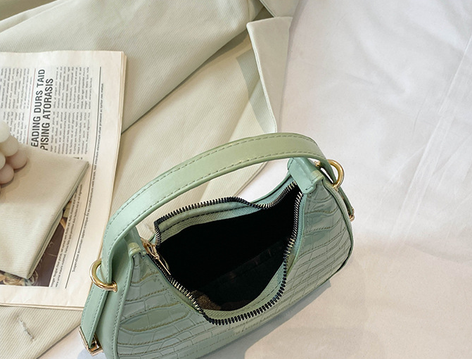 Sac Hobo Vert Cuir Croco