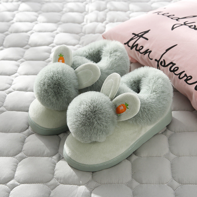 Chaussons lapin en peluche