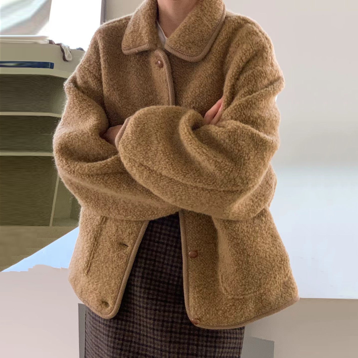 veste sherpa pour femme