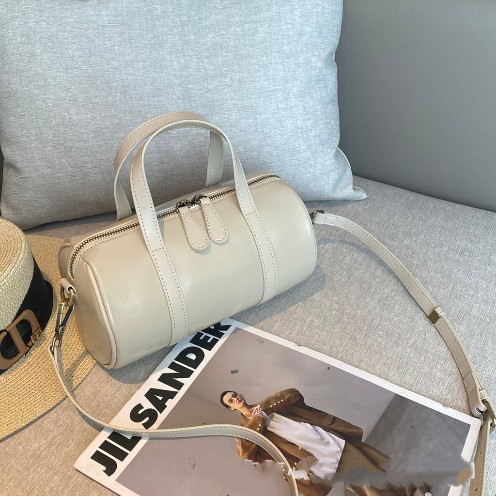 Sac Cylindrique avec Coutures Contraste